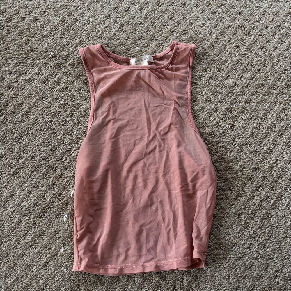 Bozzolo Women’s Sheer Mesh Tank Top